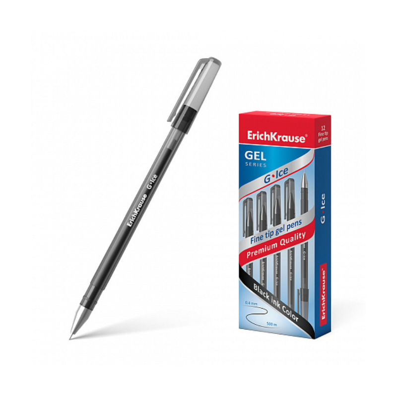 Erich Krause G-Ice 0.5mm Gel Pen - Black