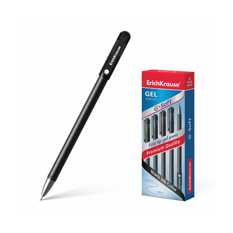 Erich Krause G-Soft 0.38mm Gel Pen - Black