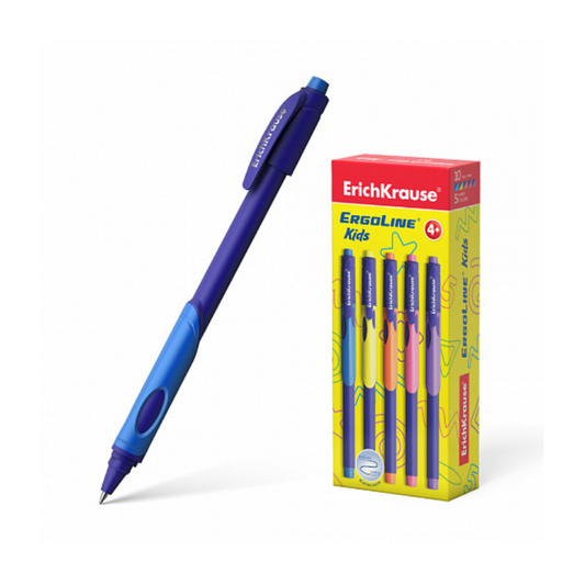 Erich Krause Ergo Neon 0.7mm Ballpoint Pen - Blue