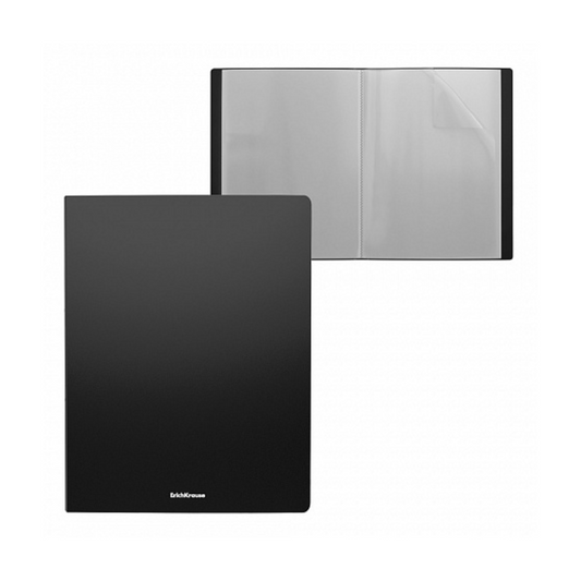 Erich Krause Matte Classic A4 10 Pocket Display Book - Black