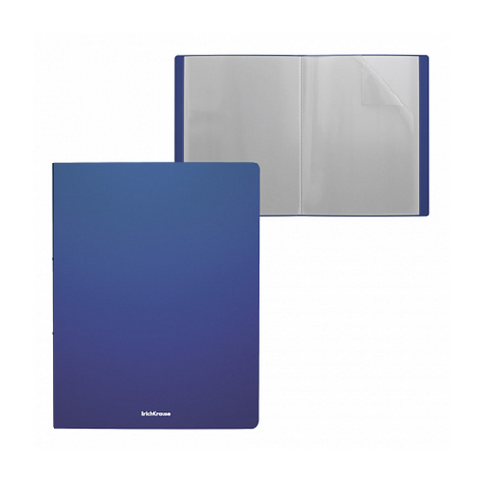 Erich Krause Matte Classic A4 10 Pocket Display Book - Blue