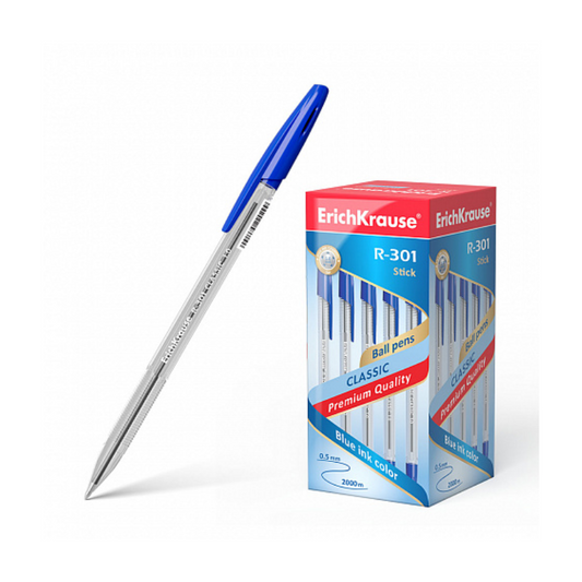 Erich Krause R-301 1.0mm Classic Ballpoint Pen - Blue