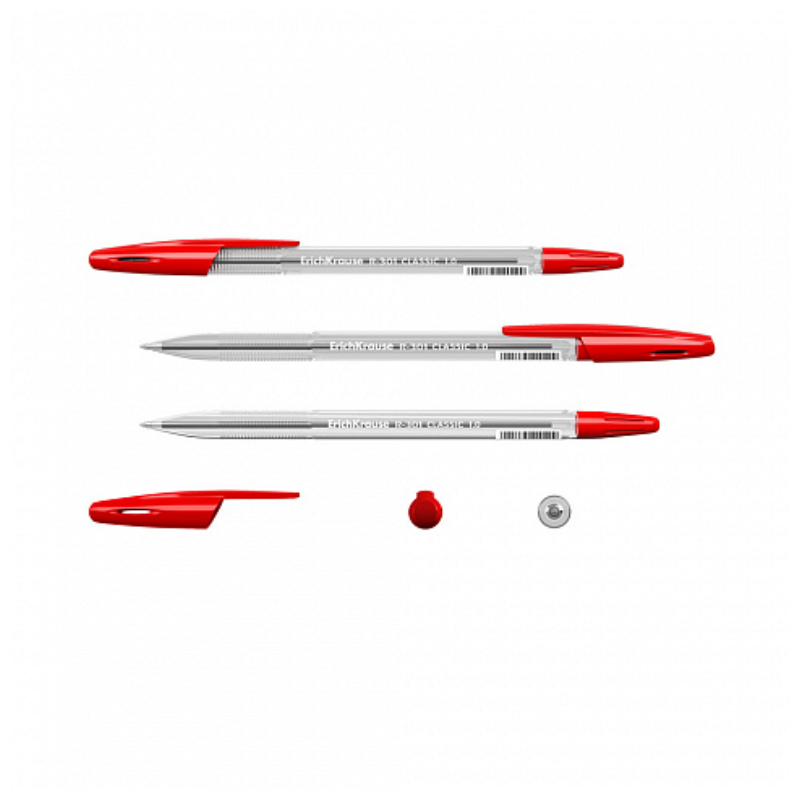 Erich Krause R-301 1.0mm Classic Ballpoint Pen - Red