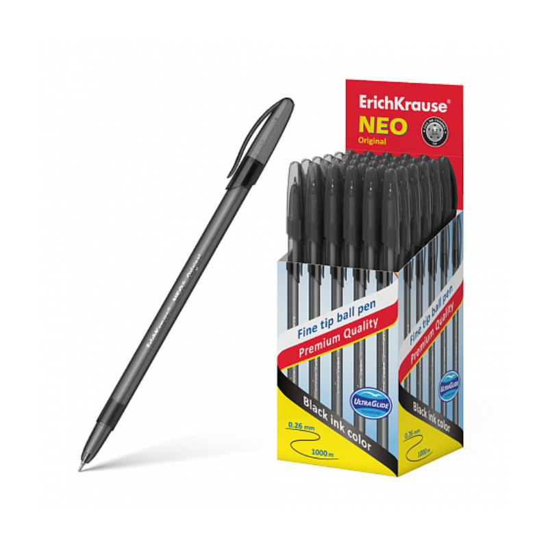 Erich Krause Neo 0.7mm Super Glide Ballpoint Pen - Black