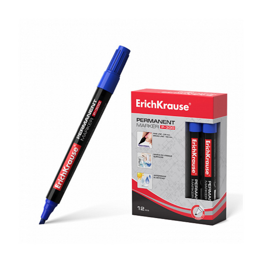 Erich Krause P-300 Permanent Marker - Blue