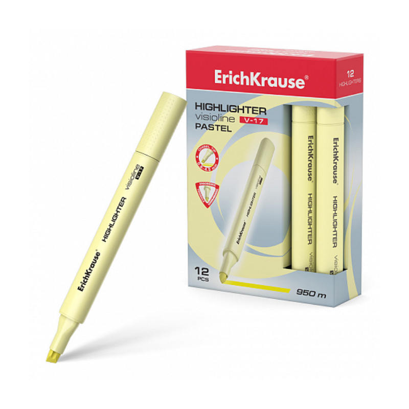 Erich Krause Visioline V-17 Pastel Highlighter - Yellow