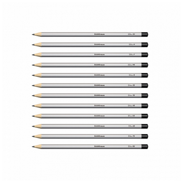 Erich Krause Art Hexagonal 2H-8B Graphite Pencil (12/Pack) - Very ...