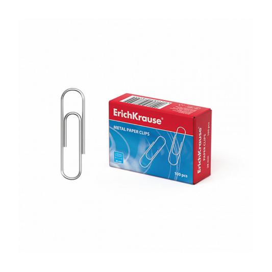 Erich Krause 28mm Silver Paper Clips (100/Box)