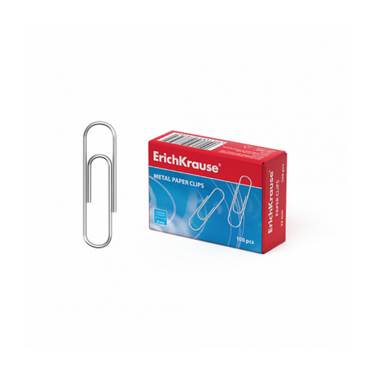 Erich Krause 33mm Silver Paper Clips (100/Box)