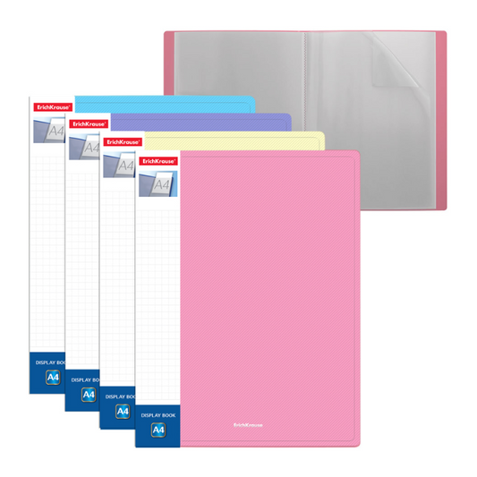 Erich Krause Diagonal A4 20 Pocket Display Book - Pastel