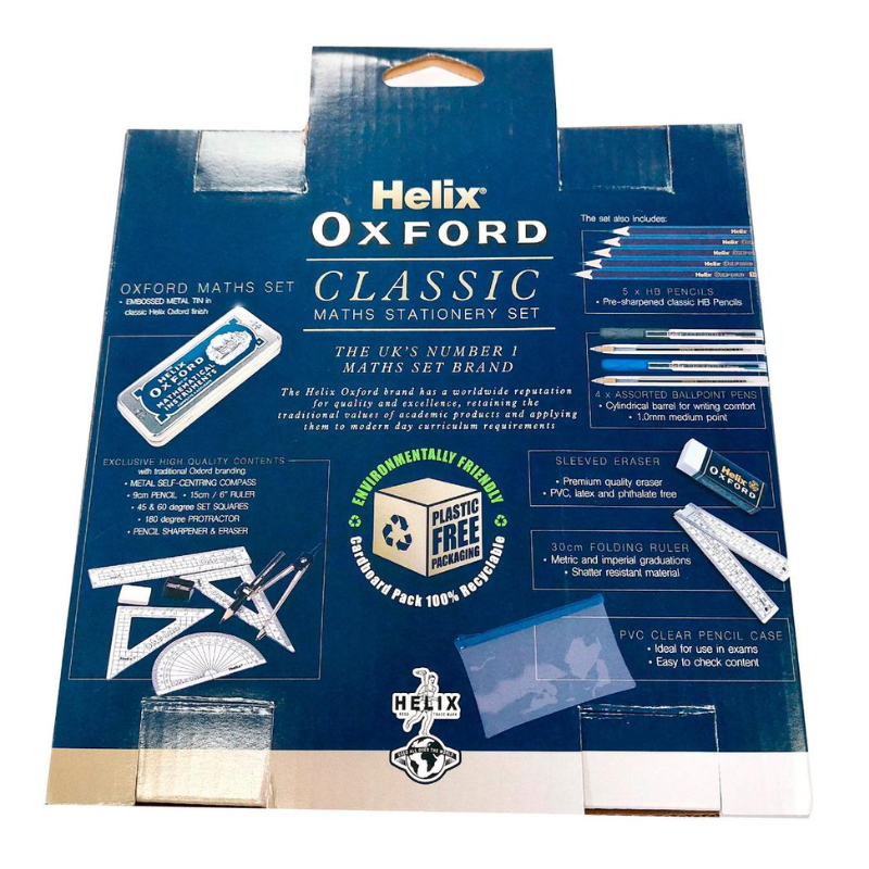 Helix Oxford Classic Maths Stationery Set