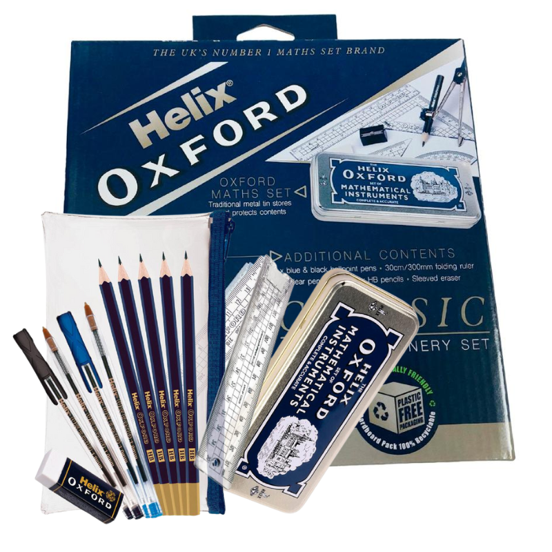 Helix Oxford Classic Maths Stationery Set