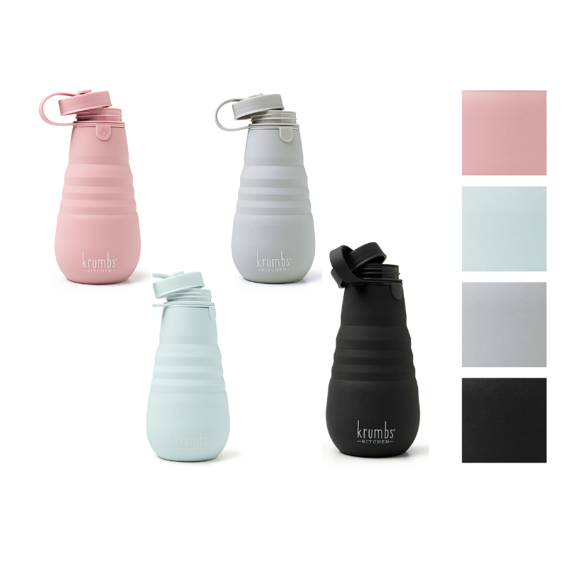 Krumbs Kitchen Essentials 16oz Collapsible Silicone Water Bottle