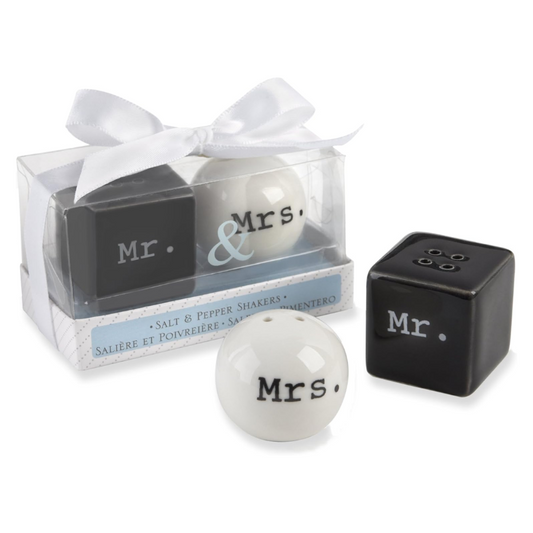 Mr & Mrs Salt /Pepper Ceramic Shaker - 144 Piece Set