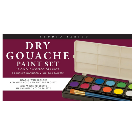 Peter Pauper Studio Series 12 Colour Dry Gouache Paint Set