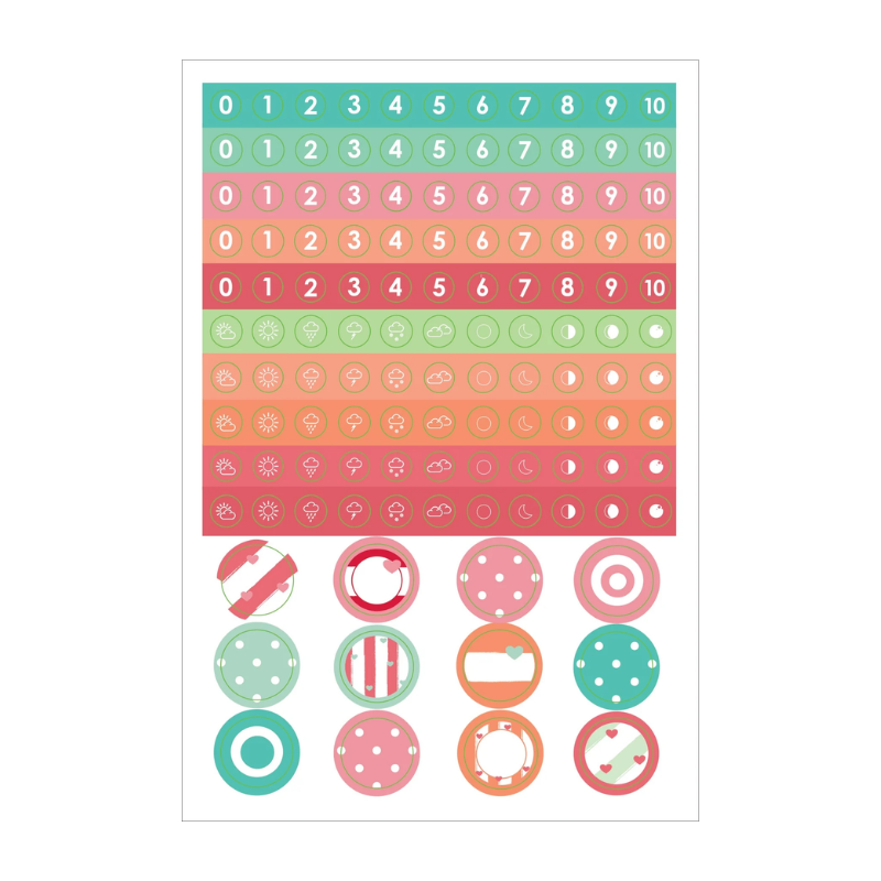 Peter Pauper Essentials Dotted Journal Planner Stickers