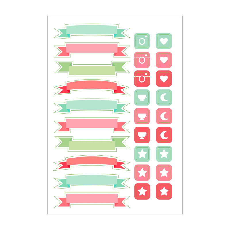 Peter Pauper Essentials Dotted Journal Planner Stickers