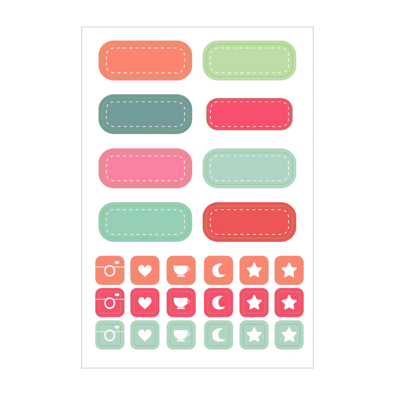 Peter Pauper Essentials Dotted Journal Planner Stickers