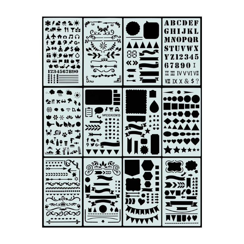 Peter Pauper Essentials Dotted Journal Stencil Set