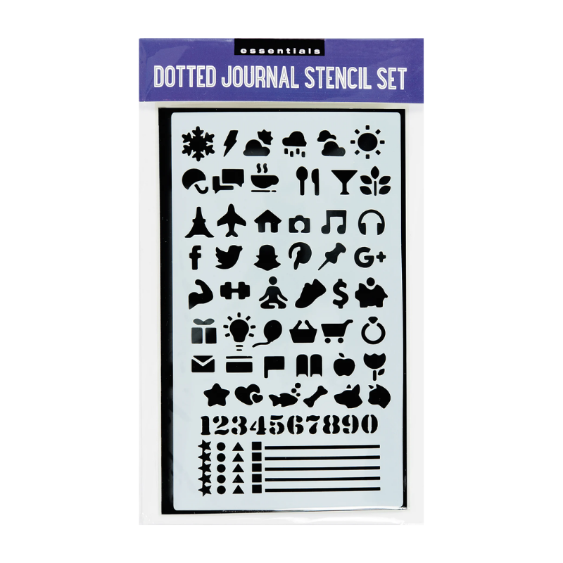 Peter Pauper Essentials Dotted Journal Stencil Set