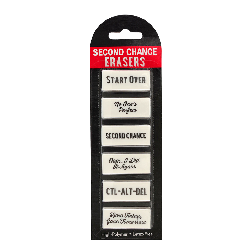 Set Of 6 Second Chance Erasers - Bird in Hand