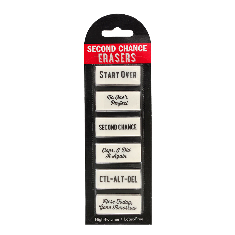 Peter Pauper Second Chance Erasers (6/Pack)