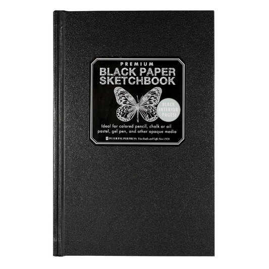 Peter Pauper Premium Black Paper Sketchbook - 5" x 8"