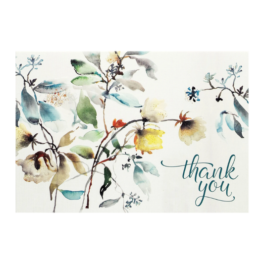 Peter Pauper Asian Botanical Thank You Notes (14/Box)