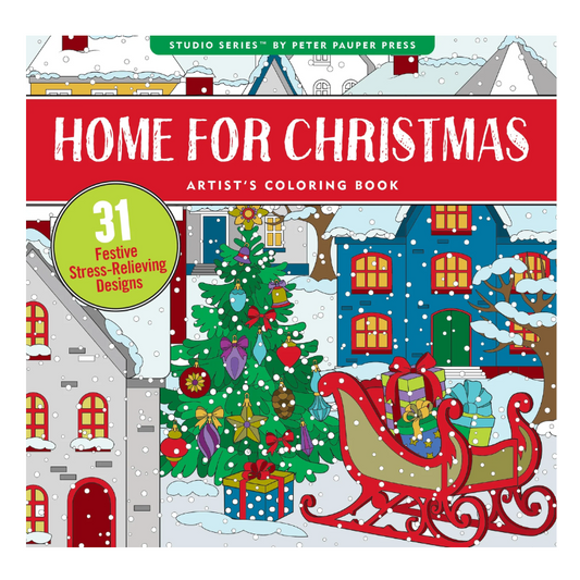 Peter Pauper Home for Christmas Colouring Book