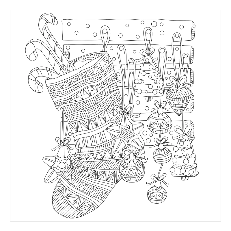 Peter Pauper Home for Christmas Colouring Book