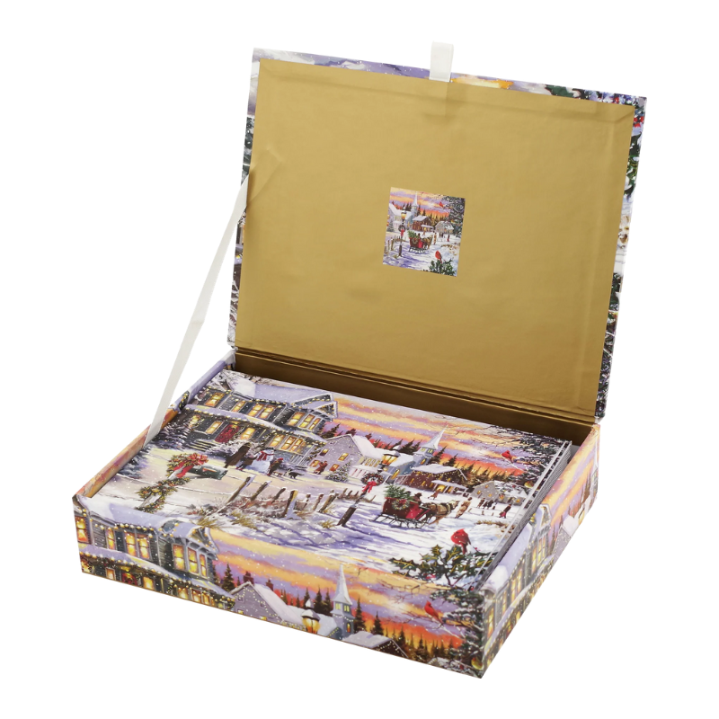 Peter Pauper Village Sleigh Ride Deluxe Boxed Holiday Cards (20/Box ...
