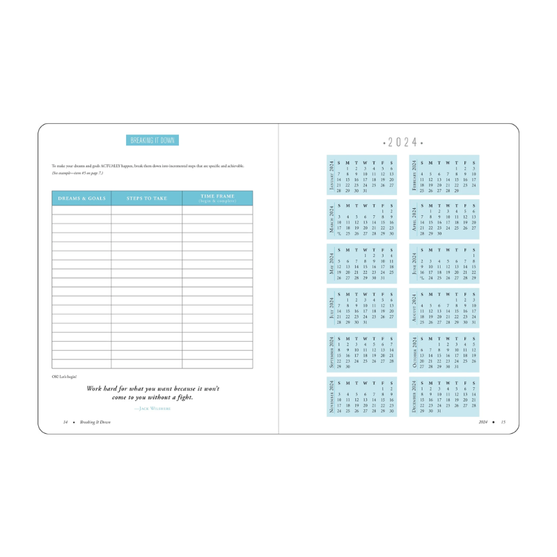 Peter Pauper 2024 Live with Purpose 14 Month Planner / Diary