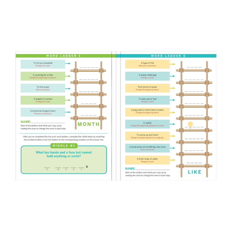 Peter Pauper Step-by-Step Word Ladder Challenge Workbook (Grades 4-5)