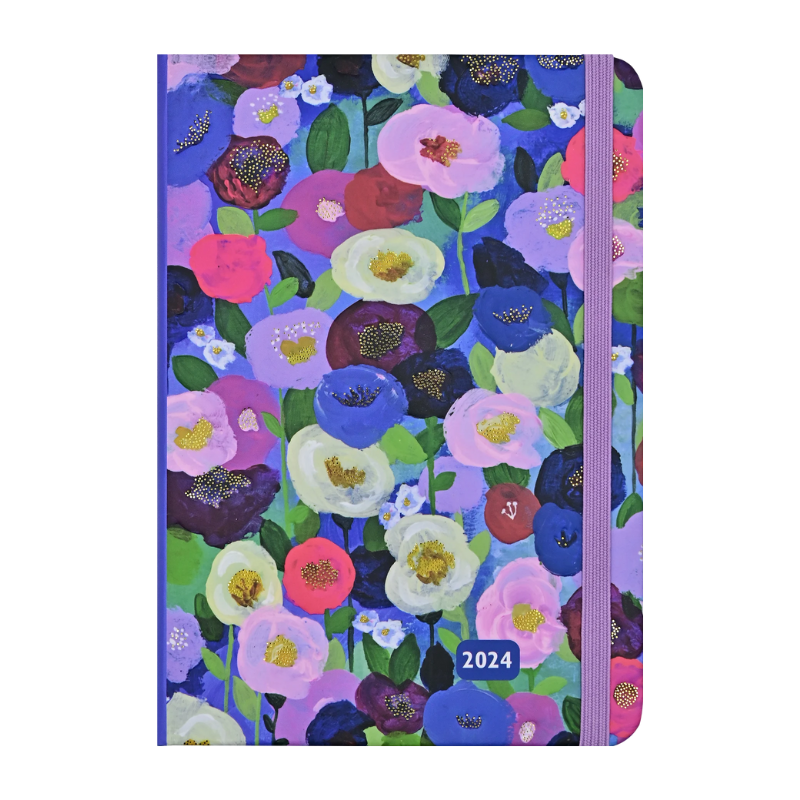 Peter Pauper 2024 Floral Fields Weekly Planner / Diary - 5" x 7"