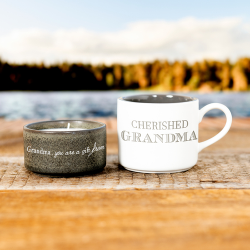 Pavilion Stacking Mug and Candle Set - Grandma