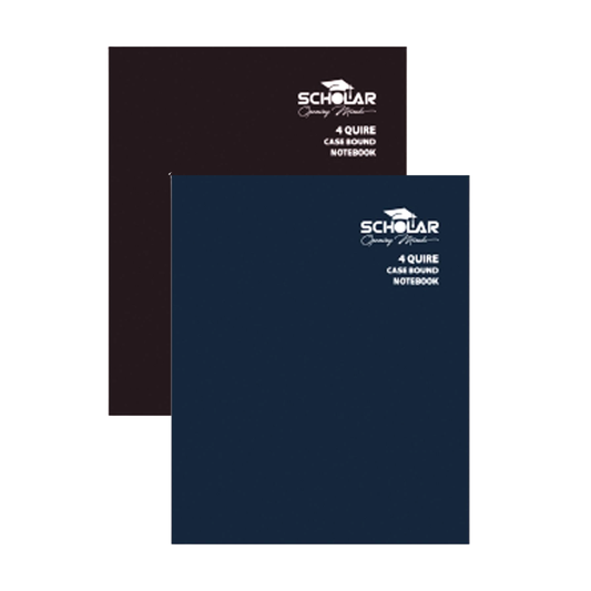 Scholar 4 Quire 8" x 10" Hard Cover Notebook
