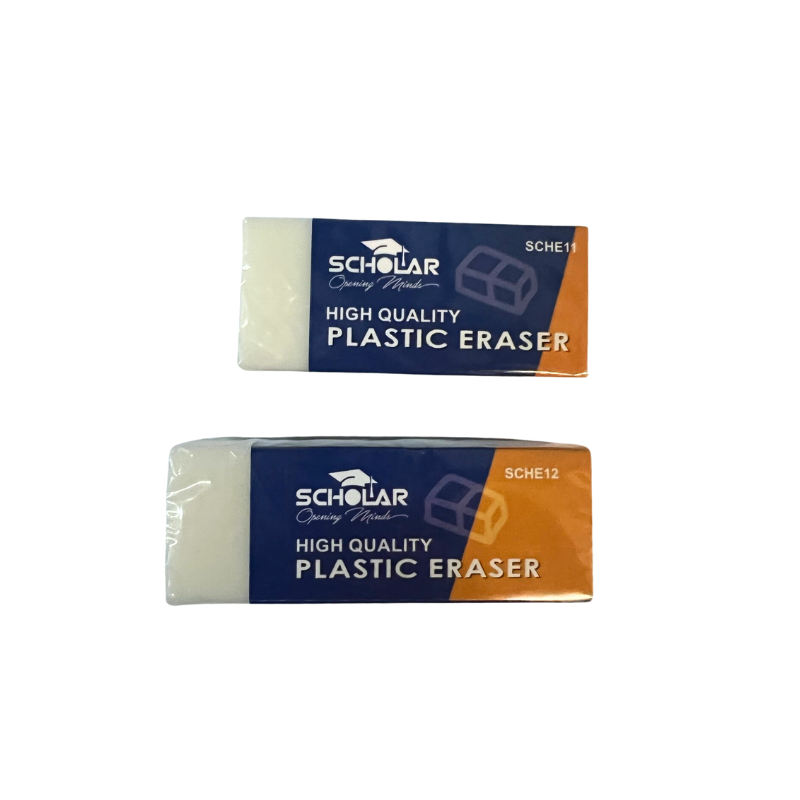 Scholar Small White Plastic Eraser