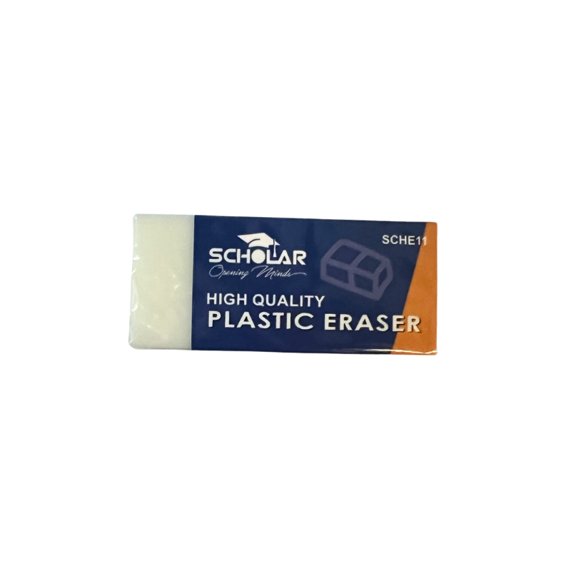 Scholar Small White Plastic Eraser