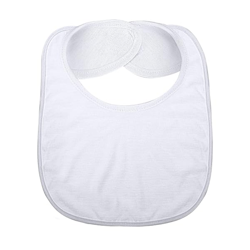 White 8" x 12" Baby Bib