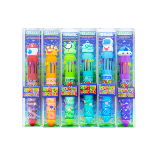 BAZIC 10 Colour Pen - Monster Series