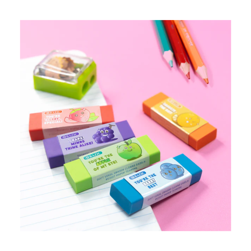 BAZIC Tutti Frutti Scented Eraser (5/Pack)