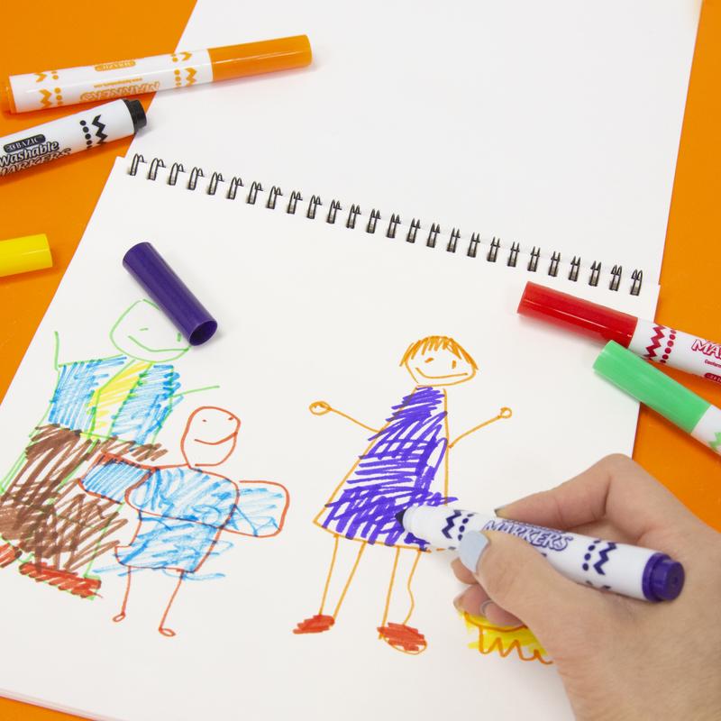 BAZIC Broad Line Mini Washable Markers (10/Pack)
