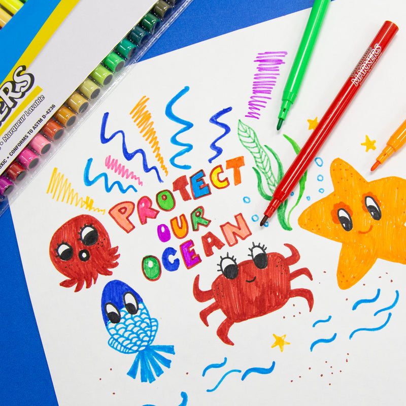 BAZIC Fine Line Washable Markers (20/Pack)