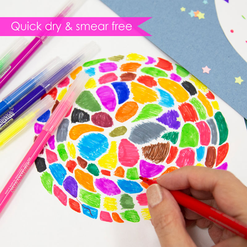 BAZIC Fine Line Washable Markers (20/Pack)