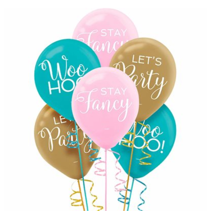 12" Let's Party Latex Balloons (15/Pack)