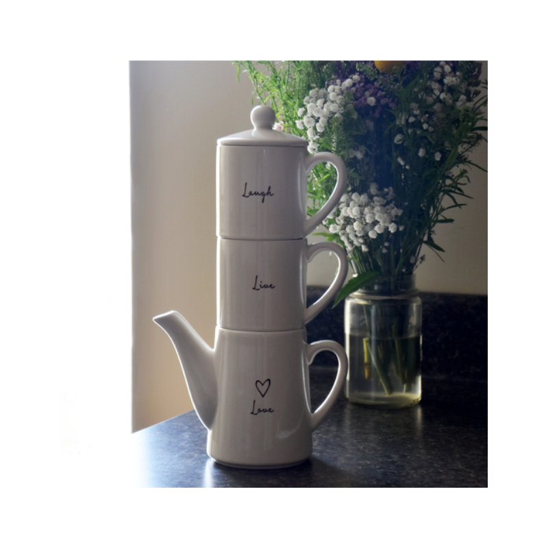 Pavilion Tea for Two Set - Live, Laugh, Love