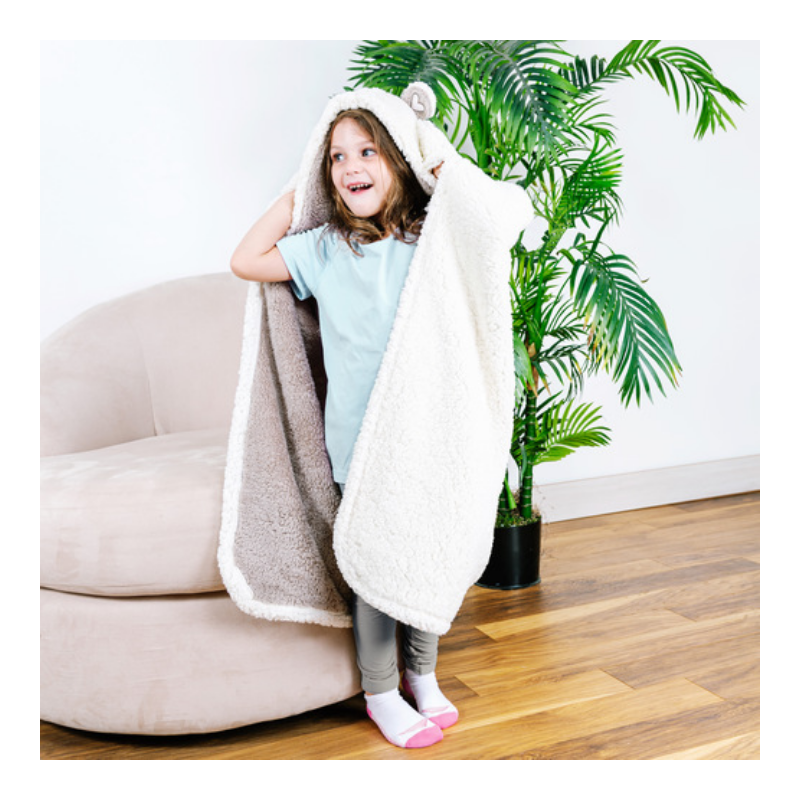 Pavilion Hooded Sherpa Blanket - Love You More