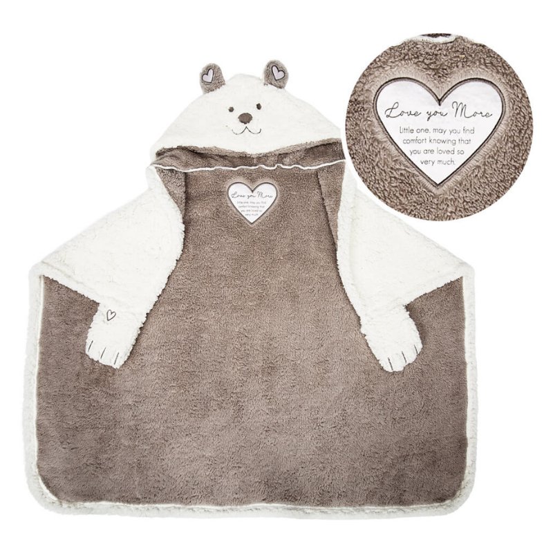 Pavilion Hooded Sherpa Blanket - Love You More