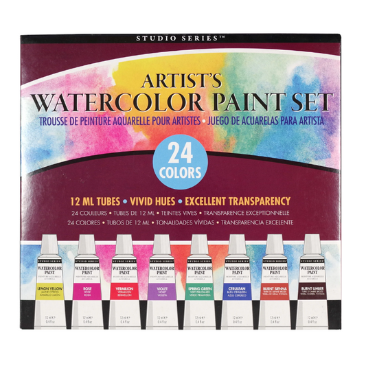 Peter Pauper Studio Series 24pc Artist's Watercolour Paint Set
