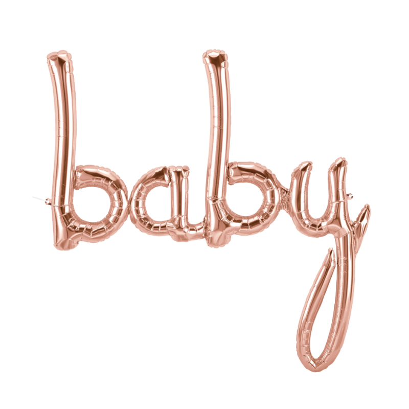 34" Baby Script Foil Balloon